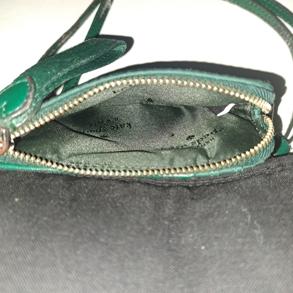 Kate Spade New York Dark Green Card Holder Wristlet - Picture 3 of 10